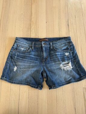 Joe's Jeans Faded Blue Distressed Denim Cutoff Shorts